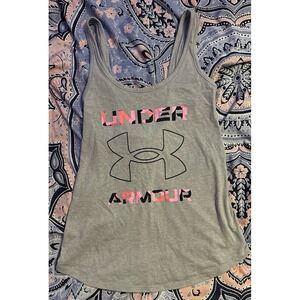 Under Armour HeatGear Women's Grey Pink‎ Camo Logo Active Tank Top, XS